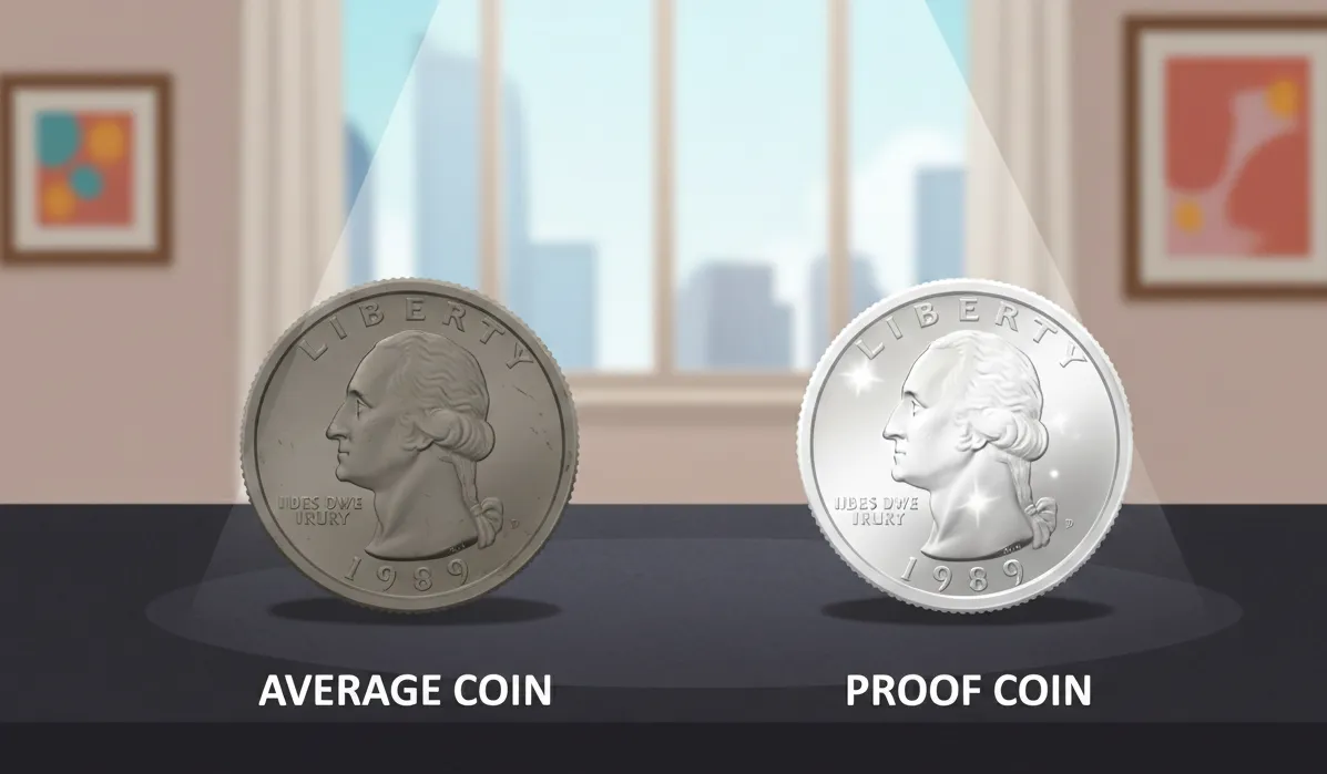 proof and average coins